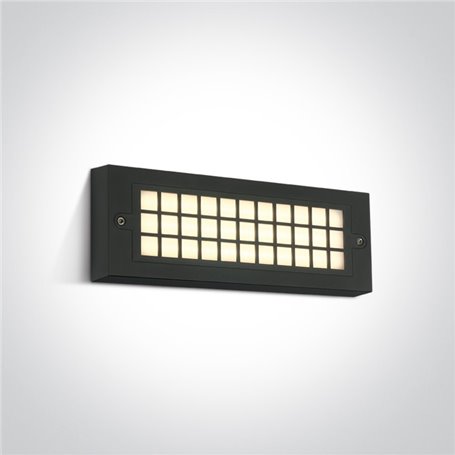 Aplique LED pared ONE LIGHT 67502C/AN/W antracita 6w 3000K IP65