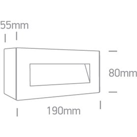 Aplique LED pared ONE LIGHT 67076A/W/W blanco 5w 3000K IP65