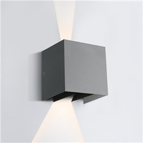 Aplique LED pared ONE LIGHT 67340A/G/W gris 2x3w 3000K IP54