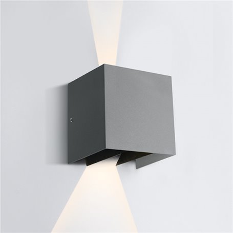 Aplique LED pared ONE LIGHT 67340A/G/W gris 2x3w 3000K IP54