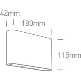 Aplique LED pared ONE LIGHT 67412/AN/W antracita 2x6w 3000K IP54