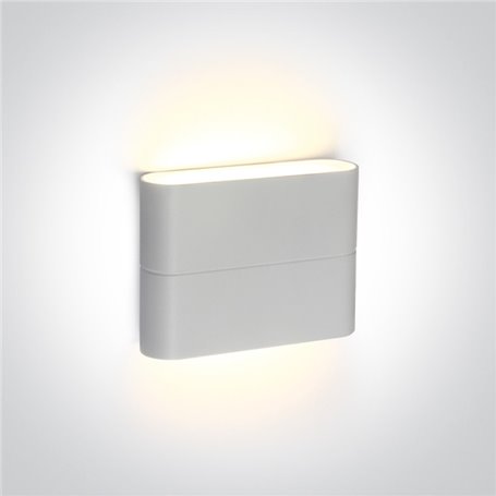 Aplique LED pared ONE LIGHT 67376/W/W blanco 2x3w 3000K IP54