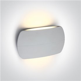 Aplique LED pared ONE LIGHT 67378A/W/W blanco 2x6w 3000K IP54