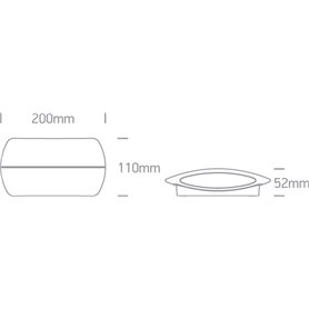 Aplique LED pared ONE LIGHT 67378A/W/W blanco 2x6w 3000K IP54