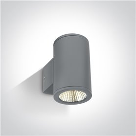 Aplique LED pared ONE LIGHT 67138/G/W gris 2x6w 3000K IP54
