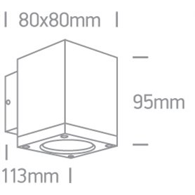 Aplique LED pared ONE LIGHT 67138F/G/W gris 6w 3000K IP54