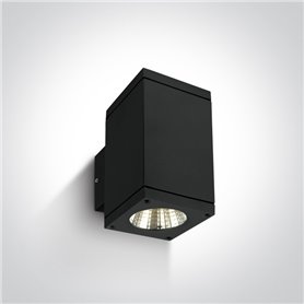 Aplique LED pared ONE LIGHT 67138A/B/W negro 2x6w 3000K IP54