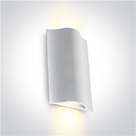 Aplique LED pared ONE LIGHT 67422A/W/W blanco 2x6w 3000K IP54