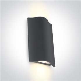 Aplique LED pared ONE LIGHT 67422A/AN/W antracita 2x6w 3000K IP54