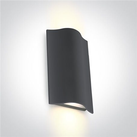 Aplique LED pared ONE LIGHT 67422A/AN/W antracita 2x6w 3000K IP54