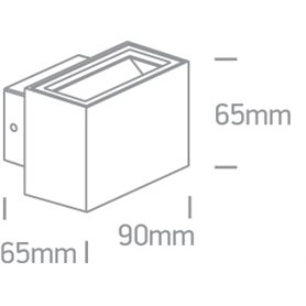 Aplique LED pared ONE LIGHT 67374/W/W blanco 2x3w 3000K IP54