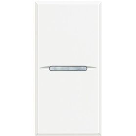 Pulsador estrecho Axial Bticino Axolute HD4005AN Blanco 1 modulo

