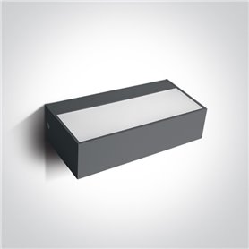 Aplique LED pared ONE LIGHT 67392/AN/W antracita 7w 3000K IP65