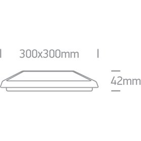 Plafon LED superficie ONE LIGHT 67372/W/W blanco 25w 3000K IP54