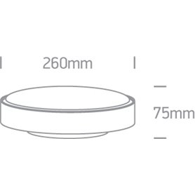 Plafon LED superficie ONE LIGHT 67280N/AN/W antracita 16w 3000K IP65