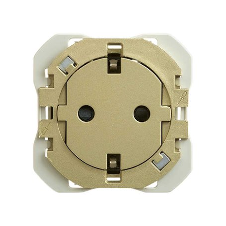 Base de enchufe clean Simon 20000434-097 2p+TT 16A Simon 270 Bronce 2 modulos