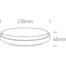 Plafon LED superficie ONE LIGHT 67362/W/W blanco 25w 3000K IP54