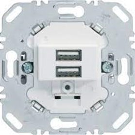 Cargador Usb doble Berker by Hager 260209 color Blanco