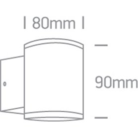 Aplique exterior pared ONE LIGHT 67400A/B negro IP54