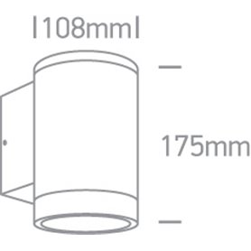 Aplique exterior pared ONE LIGHT 67400D/B negro IP65