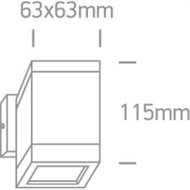 Aplique exterior pared ONE LIGHT 67130F/G gris IP54