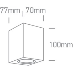 Aplique exterior pared ONE LIGHT 67426/B negro IP65