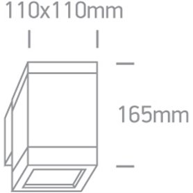 Aplique exterior pared ONE LIGHT 67132F/B negro IP54