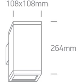 Aplique exterior pared ONE LIGHT 67132A/B negro IP54