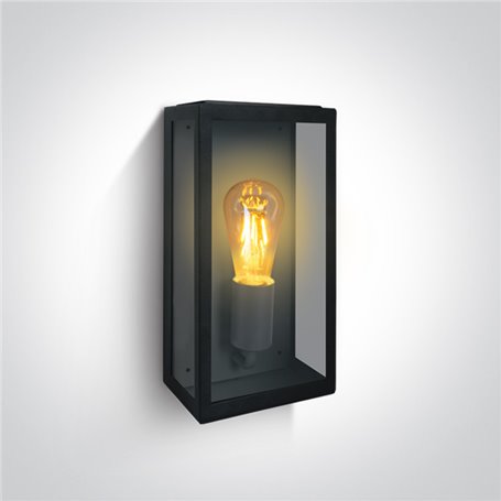 Aplique vintage exterior pared ONE LIGHT 67406A/B negro IP43