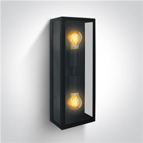 Aplique vintage exterior pared ONE LIGHT 67406B/B negro IP43
