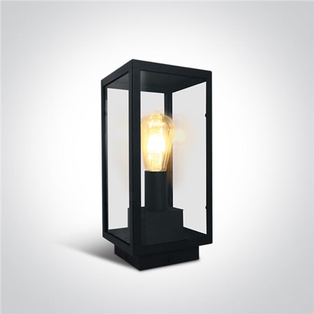 Aplique vintage exterior pared ONE LIGHT 67406E/B negro IP43