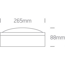 Plafon superficie ONE LIGHT 67204/G gris IP54