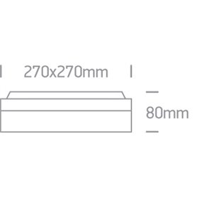 Plafon superficie ONE LIGHT 67210/G gris IP54