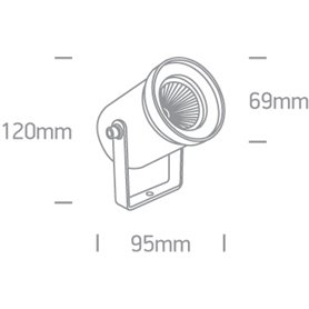 Proyector LED exterior ONE LIGHT 67196A/AN/W antracita 3w 3000K IP65