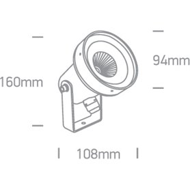Proyector LED exterior ONE LIGHT 67196B/AN/W antracita 6w 3000K IP65