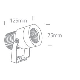 Proyector LED exterior ONE LIGHT 7046/AL/W aluminio 10w 3000K IP65