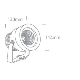 Proyector LED exterior ONE LIGHT 7047/AN/W antracita 20w 3000K IP65