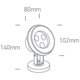 Proyector LED sumergible ONE LIGHT 69064A/C acero inox 3w 4000K IP68