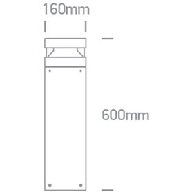 Baliza LED exterior ONE LIGHT 67510A/AN/W antracita 20w 3000K IP65