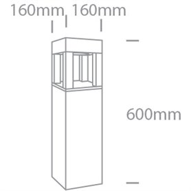 Baliza LED exterior ONE LIGHT 67506/AN/W antracita 22w 3000K IP65