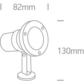 Proyector orientable exterior ONE LIGHT 7008A acero inox IP65