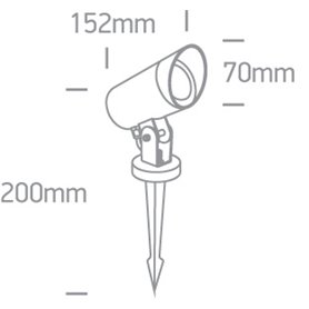 Proyector orientable exterior ONE LIGHT 67464G/B negro IP65