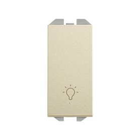 Pulsador estrecho con grabado luz Simon 20001151-094 Simon 270 Cava