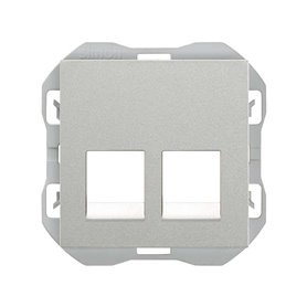 Tapa RJ45 doble sin conector Simon 20000088-093 Simon 270 Aluminio