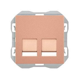 Tapa con 2 conectores RJ45 Cat6 Simon 20000188-091 Simon 270 Cobre 