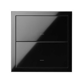 Kit frontal horizontal 1 elemento SIMON 100 con 2 teclas 10020103-138 Negro Brillante 