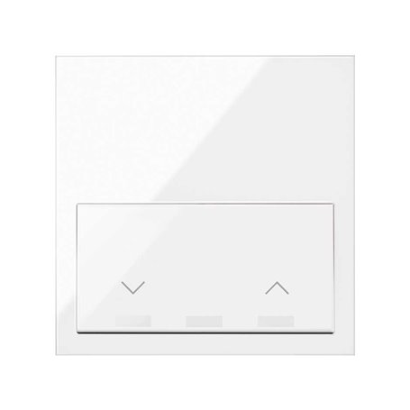 Kit frontal horizontal 1 elemento SIMON 100 con 1 tecla persiana 10020113-130 Blanco Brillante