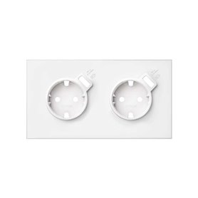 Kit frontal SIMON 100 2 elementos, 2 bases y USB carga rapida 10020211-230 Blanco Mate