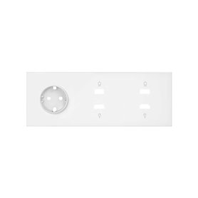 Kit frontal SIMON 100 3 elementos, 1 base+2 HDMI+2 USB 10020305-230 Blanco mate