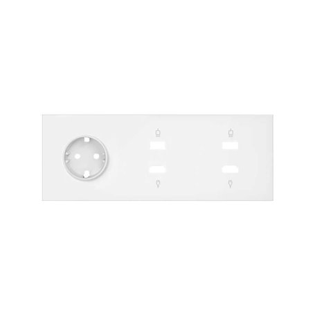 Kit frontal SIMON 100 3 elementos, 1 base+2 HDMI+2 USB 10020305-230 Blanco mate